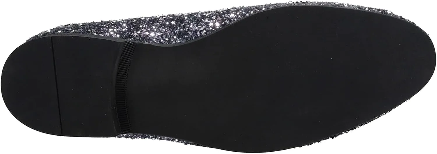 Santimon Mens Slip On Loafer Shoes Metallic Sequins Nightclub Glitter Loafers Luxury Wedding Prom Shoes