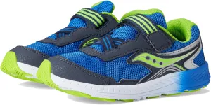Saucony Ride 10 Jr Sneaker, Navy/Green, 4 X-Wide US Unisex Little_Kid