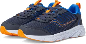 Saucony Wind 3.0 (Little Big Kid) Sneaker, Navy/Peel, 6 Wide US Unisex