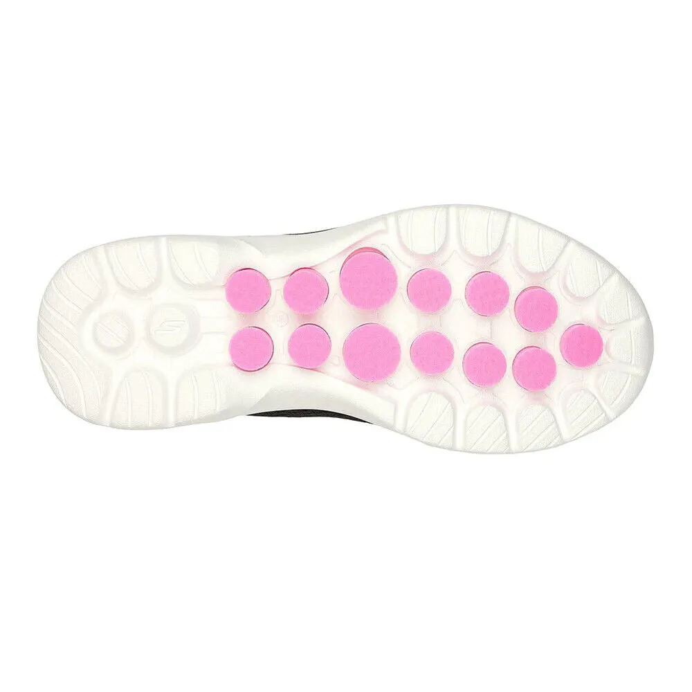 Skechers Womens Go Walk 6 Iconic Vision Black Hot Pink Lightweight Trainers