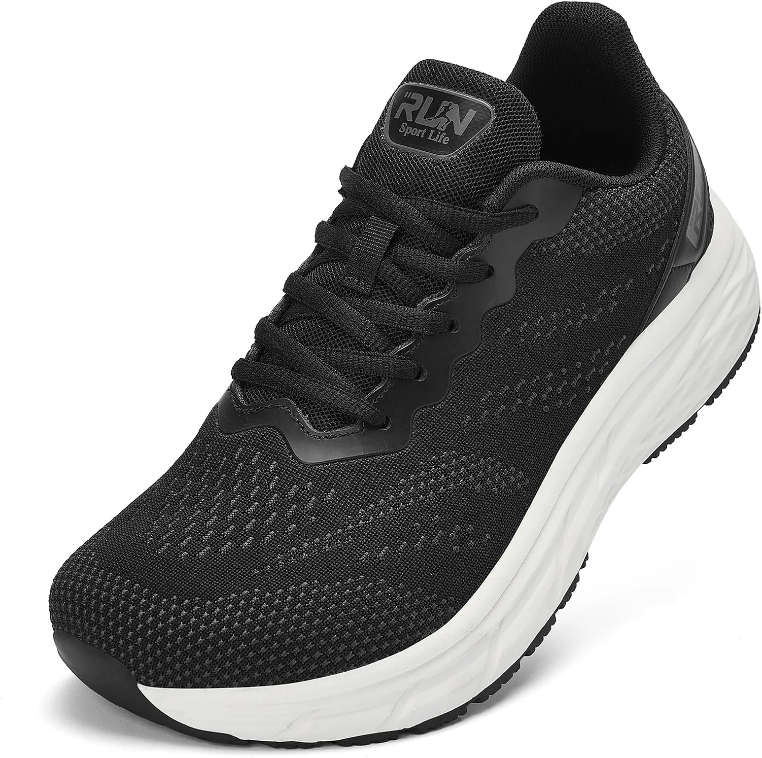 Slow Man Wide Toe Box Shoes for Men - Cushioned Road Running Shoe Non Slip Mens Walking Sneakers for Wide Feet Comfortable Athletic Gym Workout Sneaker