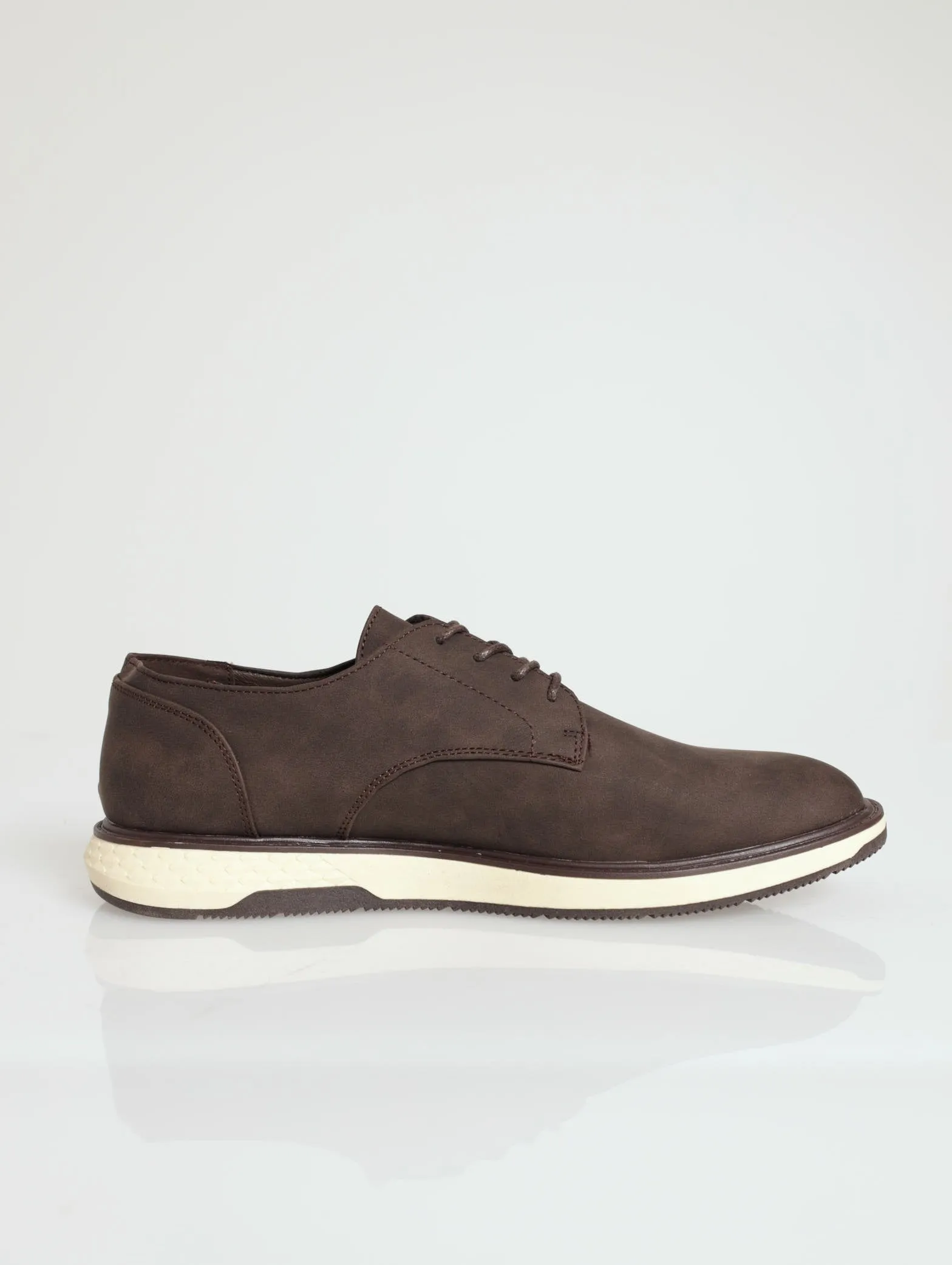Smart Casual Lace Up Derby Shoe - Chocolate