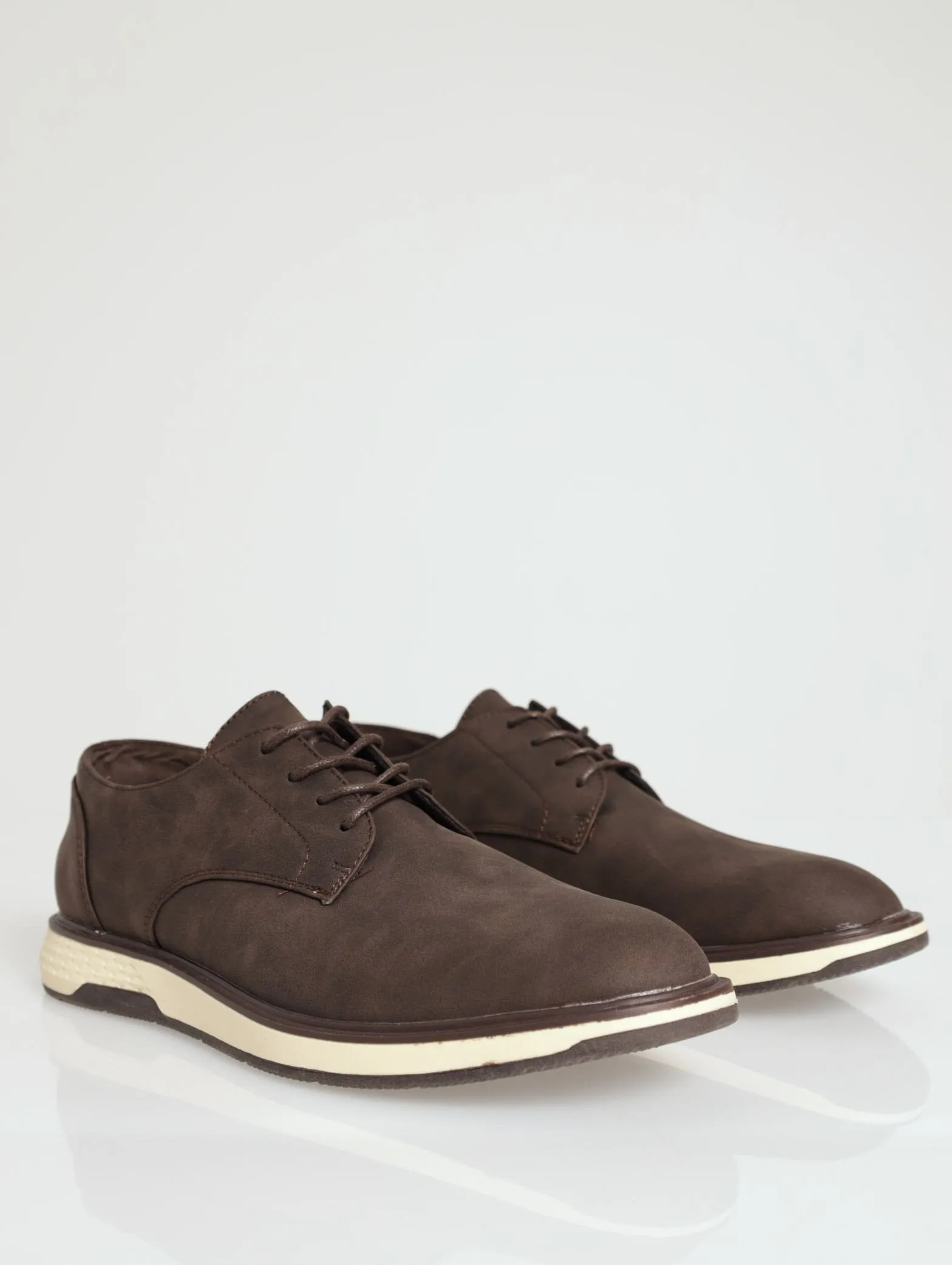 Smart Casual Lace Up Derby Shoe - Chocolate