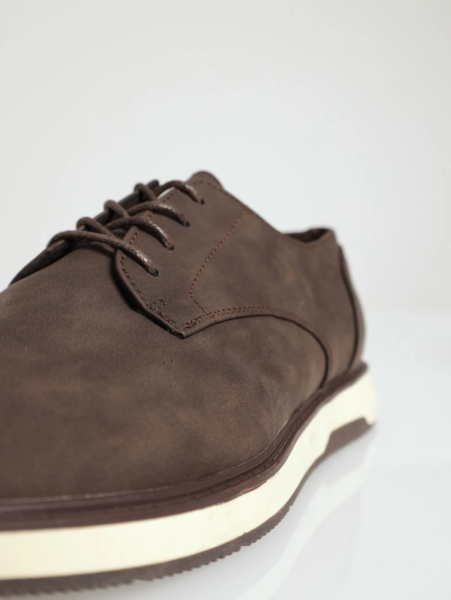 Smart Casual Lace Up Derby Shoe - Chocolate