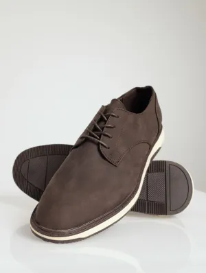Smart Casual Lace Up Derby Shoe - Chocolate