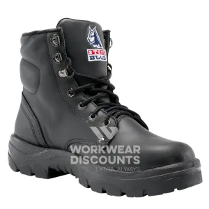 Steel Blue Argyle Lace Up Soft Toe Boots Black