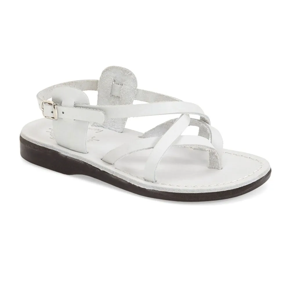 Tamar Buckle - Leather Flip Flop Sandal | White