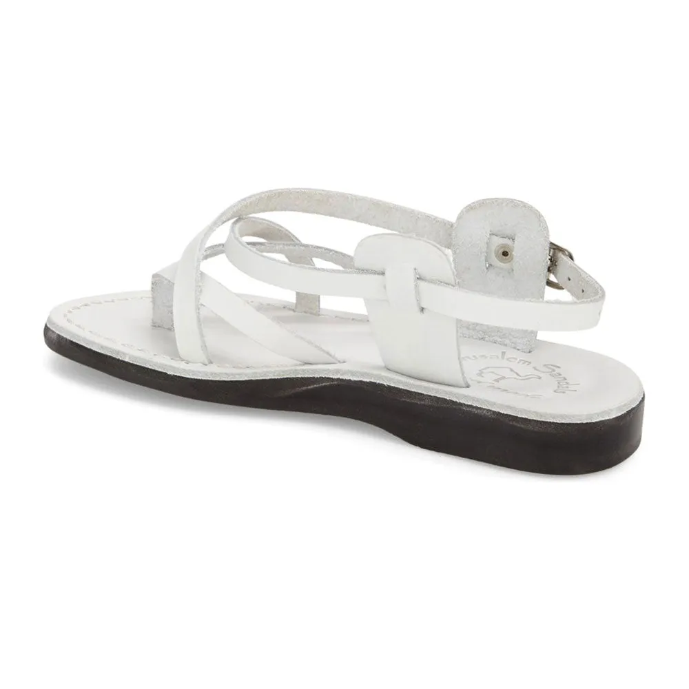 Tamar Buckle - Leather Flip Flop Sandal | White