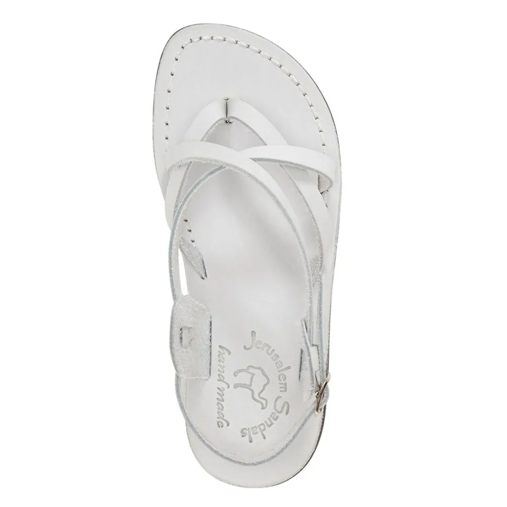 Tamar Buckle - Leather Flip Flop Sandal | White