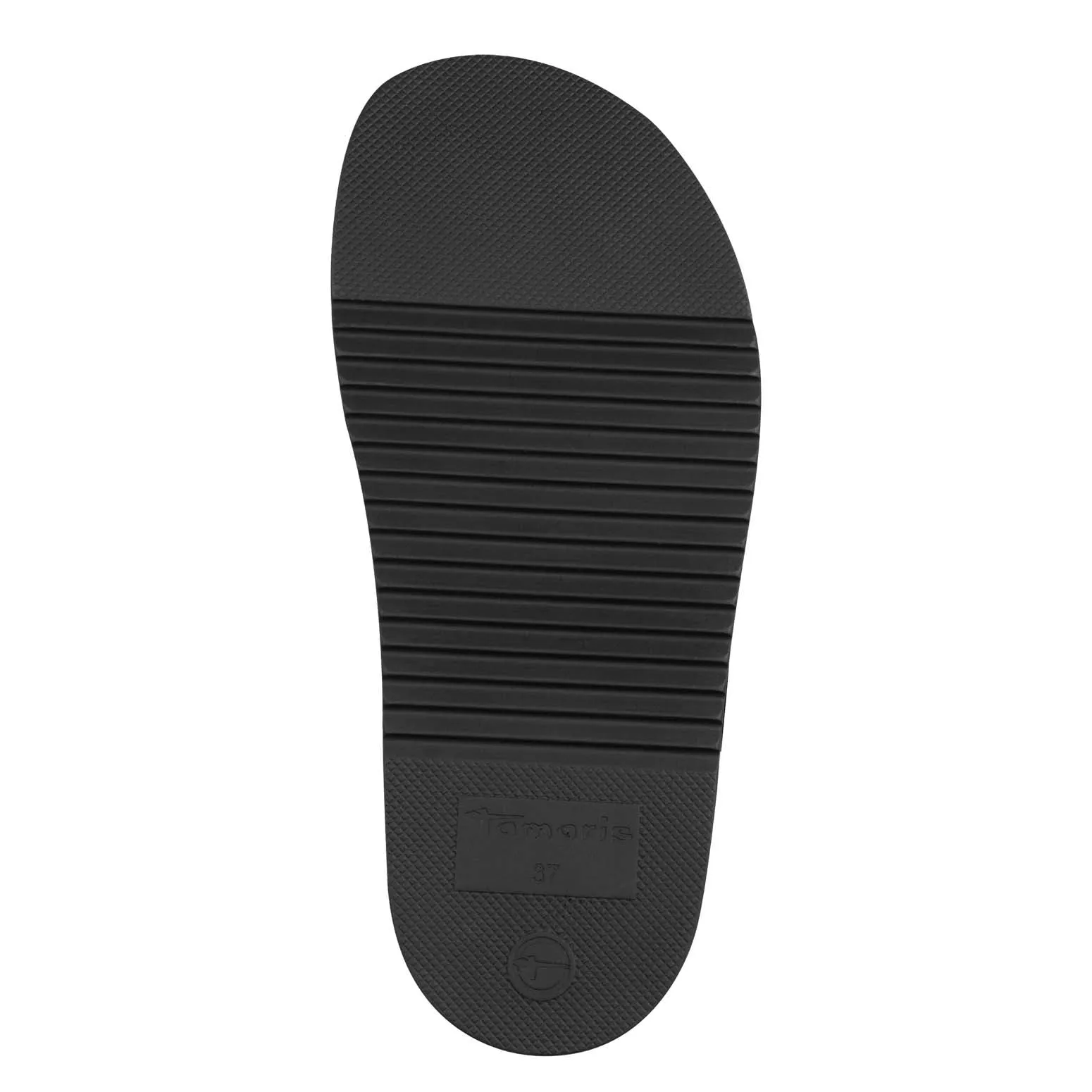 Tamaris Chunky Low Wedge Buckle Black