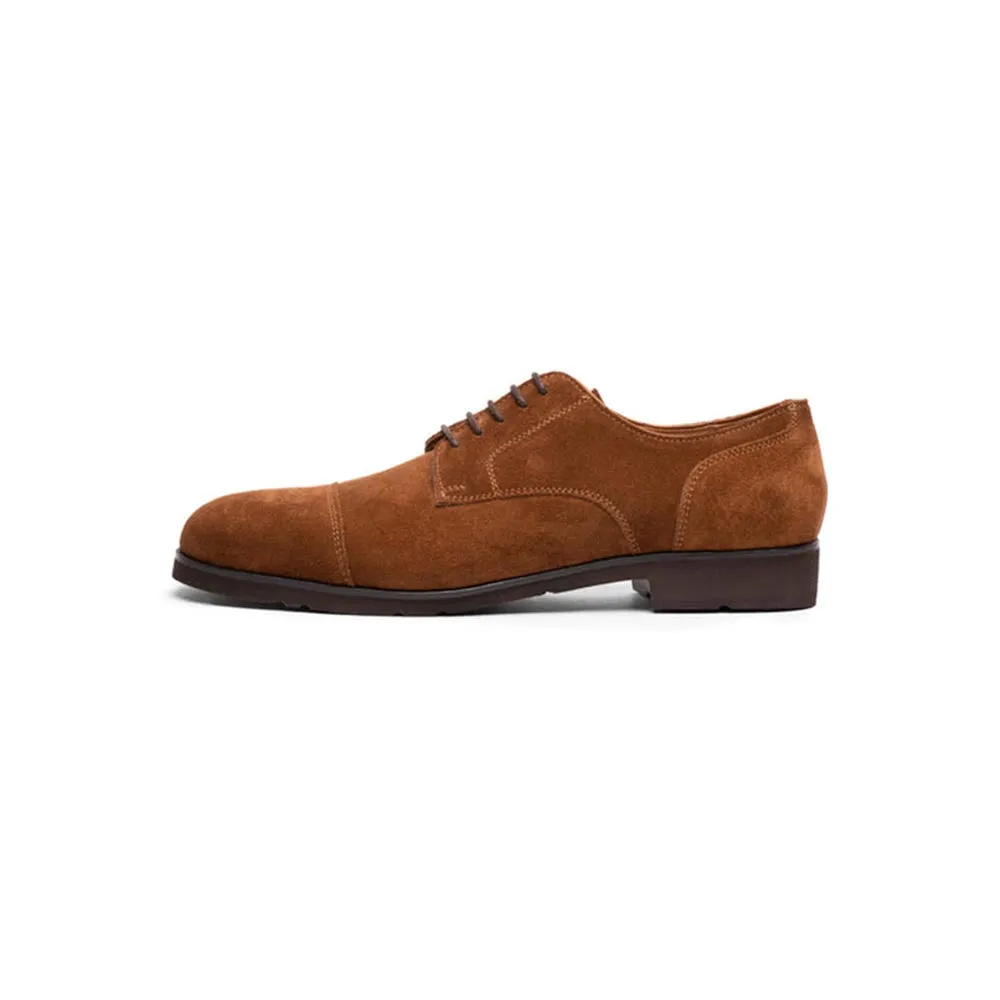 Tan Suede Captoe Classic Lightweight Derby