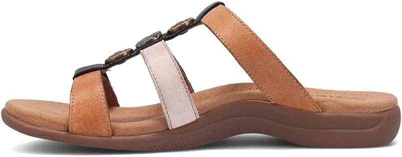Taos Prize 4 Women's Walking Sandal - Stylish and Adjustable Three Strap Open Back Slide On Walking Sandal with Premium Arch Support and Cushioning for All Day Comfort