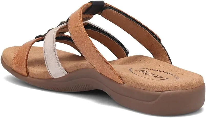 Taos Prize 4 Women's Walking Sandal - Stylish and Adjustable Three Strap Open Back Slide On Walking Sandal with Premium Arch Support and Cushioning for All Day Comfort