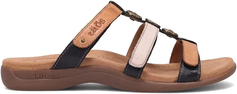 Taos Prize 4 Women's Walking Sandal - Stylish and Adjustable Three Strap Open Back Slide On Walking Sandal with Premium Arch Support and Cushioning for All Day Comfort