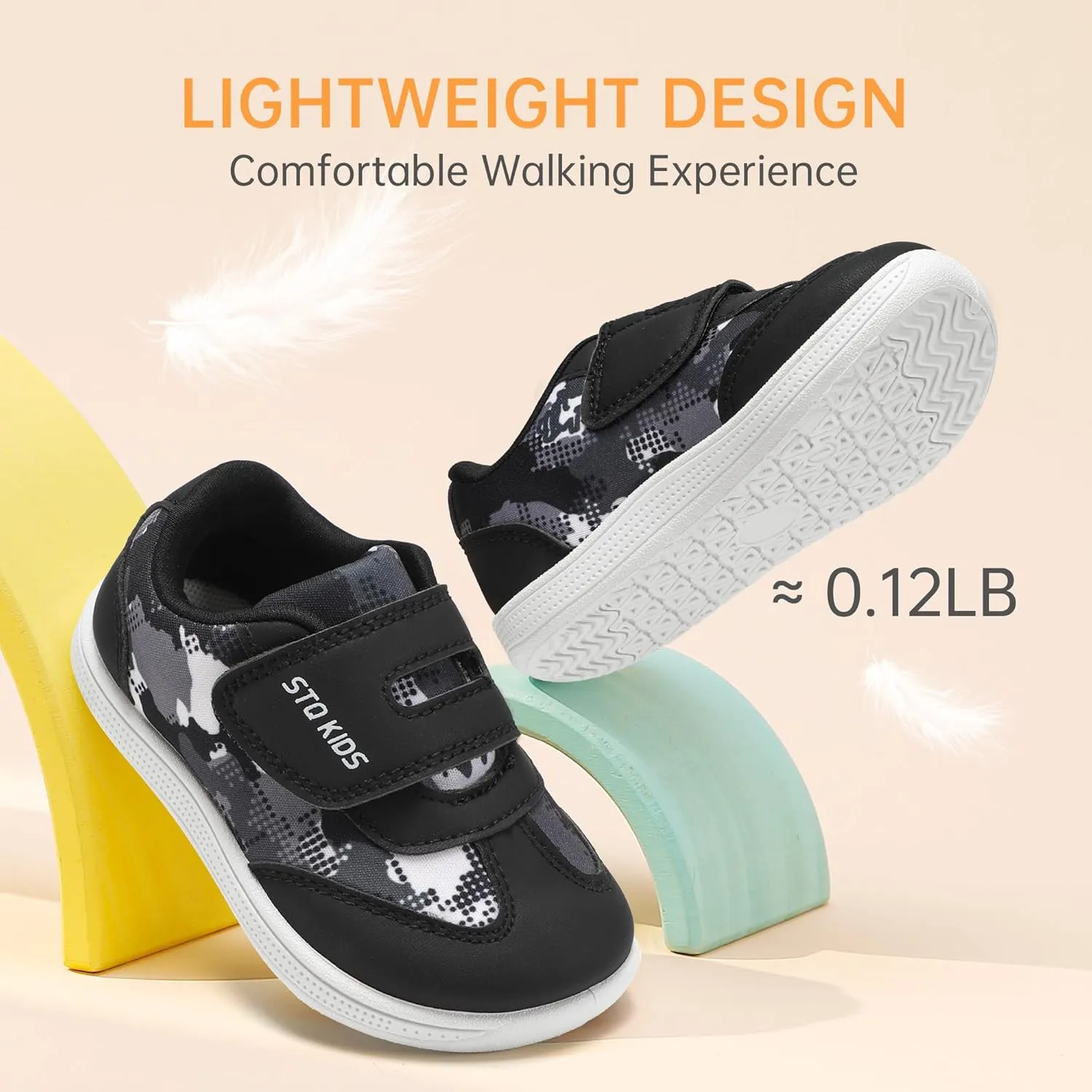 Toddler Wide Toe Box Shoes: Boys Barefoot Shoe Girl Sneakers Little Kids Tennis Non-Slip Zero Drop First Walking Breathable Running Athletic School Gym Sneaker