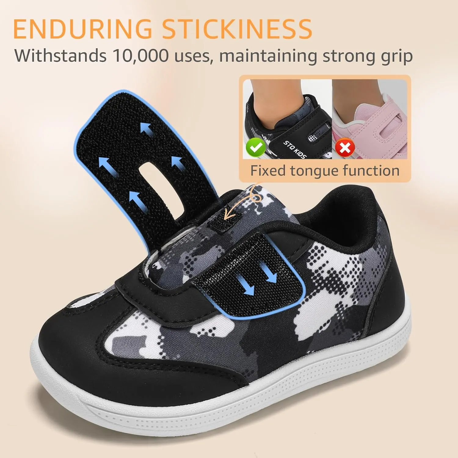 Toddler Wide Toe Box Shoes: Boys Barefoot Shoe Girl Sneakers Little Kids Tennis Non-Slip Zero Drop First Walking Breathable Running Athletic School Gym Sneaker