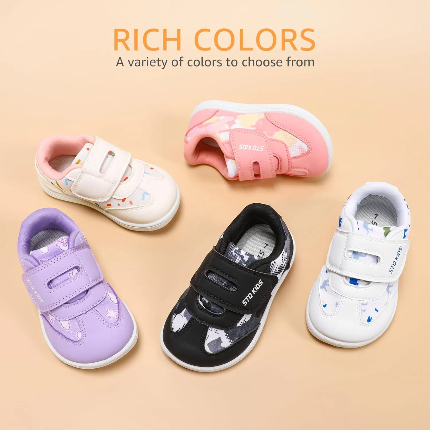 Toddler Wide Toe Box Shoes: Boys Barefoot Shoe Girl Sneakers Little Kids Tennis Non-Slip Zero Drop First Walking Breathable Running Athletic School Gym Sneaker