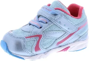 TSUKIHOSHI 3537 GLITZ Strap-Closure Machine-Washable Child Sneaker Shoe with Wide Toe Box and Slip-Resistant, Non-Marking Outsole - For Toddlers and Little Kids, Ages 1-8
