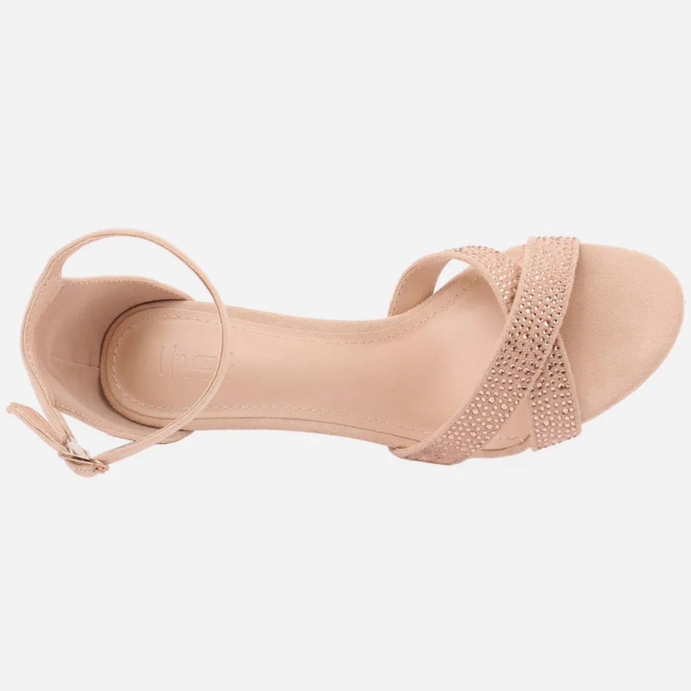 Women "Bette" Buckle Fastening Cross Over Straps Sandals