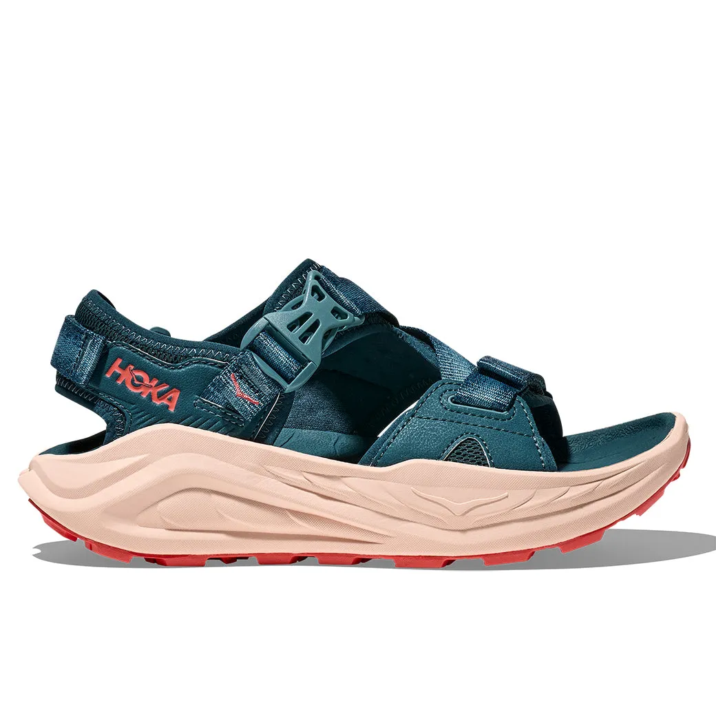 Womens Hoka Infini Hike TC in Blue Twilight/Graprefruit