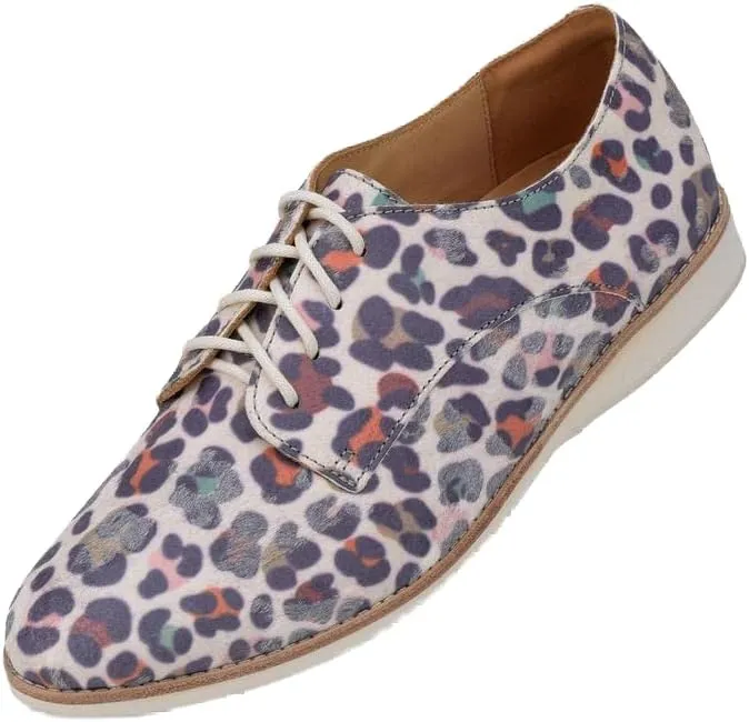 Women's Lightweight Derby Lace-up Flat Oxfords for Women Shoe Lightest Weight Comfortable Premium Leather Comfort Travel Walking Shoe Memory Foam Footbed, Great for Orthotics