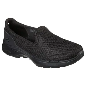 Womens Skechers Go Walk 6 - Big Splash Black/Black Walking Shoes