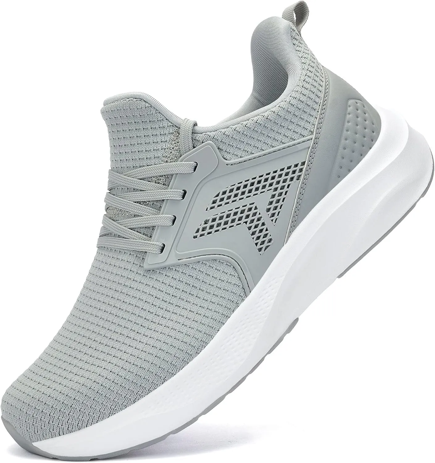 ZZS Mens White Sneaker Tennis Shoes - Slip On Running Shoes Lightweight Casual Walking Shoes for Athletic Workout Gym